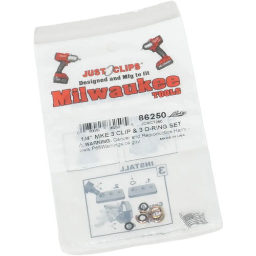 1/4" Clips & O-Rings Set for Milwaukee Rock Safety Industrial Ltd