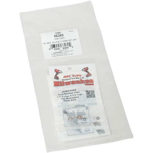 1/4" Clips & O-Rings Set for Milwaukee - Bulk Rock Safety Industrial Ltd