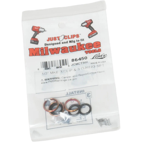 1/2" Clips & O-Rings Set for Milwaukee Rock Safety Industrial Ltd