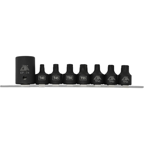 Jeu de douilles/embouts de boulon de caisse de camionnettes, 8 Morceaux, Prise de 1/2"/3/8" Rock Safety Industrial Ltd