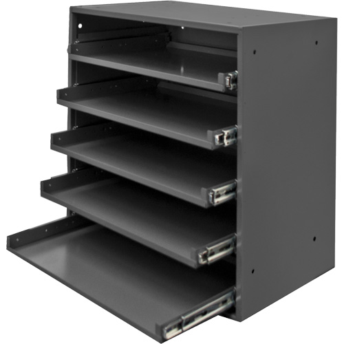 Compartment Box Cabinet, Steel, 5 Slots, 20-1/2" W x 12-1/2" D x 21" H, Grey Rock Safety Industrial Ltd