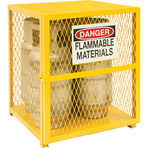 Armoire de rangement pour bouteilles &agrave; gaz, nbre de bouteilles: 4, 30" , 30" , 35" , Jaune Rock Safety Industrial Ltd