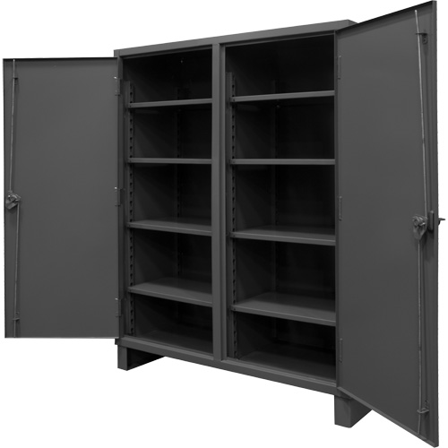 Armoire tr&egrave;s robuste, Acier, 8 Tablettes, 78" h x 72" la x 24" P, Gris Rock Safety Industrial Ltd