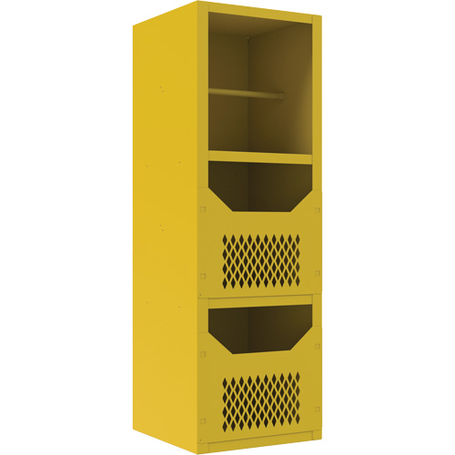 Armoire pour le contr&ocirc;le des d&eacute;versements, 1 Tablettes, 72" h x 24" la x 24" p, Acier, Jaune Rock Safety Industrial Ltd