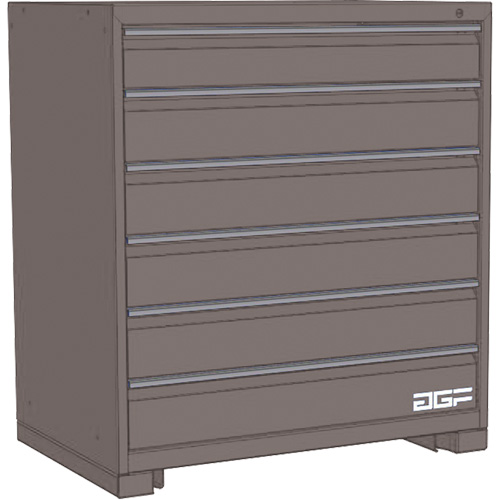 Armoire &agrave; tiroirs modulaire, 6 tiroirs, 36" la x 28" p x 40" h, Gris Rock Safety Industrial Ltd