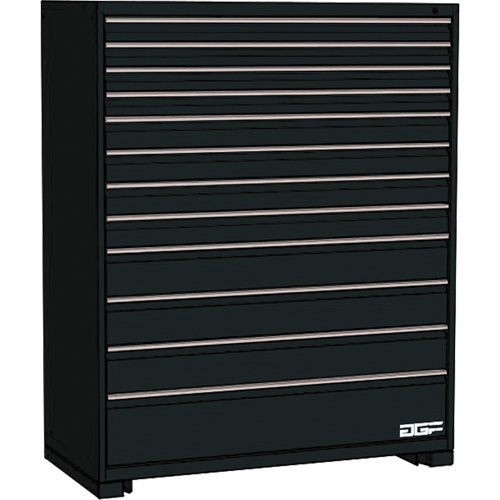 Armoire &agrave; tiroirs modulaire, 12 tiroirs, 60" la x 28" p x 60" h, Noir Rock Safety Industrial Ltd