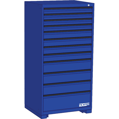 Armoire &agrave; tiroirs modulaire, 12 tiroirs, 30" la x 24" p x 60" h, Bleu Rock Safety Industrial Ltd