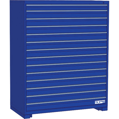 Armoire &agrave; tiroirs modulaire, 14 tiroirs, 36" la x 24" p x 60" h, Bleu Rock Safety Industrial Ltd