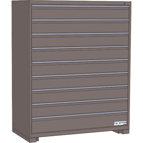 Modular Drawer Cabinet, 9 Drawers, 24" W x 24" D x 60" H, Grey Rock Safety Industrial Ltd
