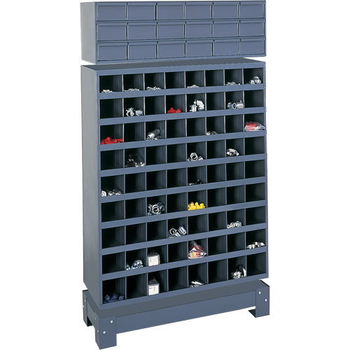 Unit&eacute; de stockage modulaire pour petites pi&egrave;ces, Acier, 18 tiroirs, 33-3/4" x 12-1/4" x 58-5/8", Gris Rock Safety Industrial Ltd