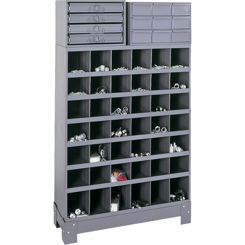 Modular Small Parts Storage Unit, Steel, 13 Drawers, 33-3/4" x 12-1/4" x 59", Grey Rock Safety Industrial Ltd