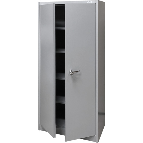 Storage Cabinet, Steel, 4 Shelves, 66" H x 30" W x 15" D, Grey Rock Safety Industrial Ltd