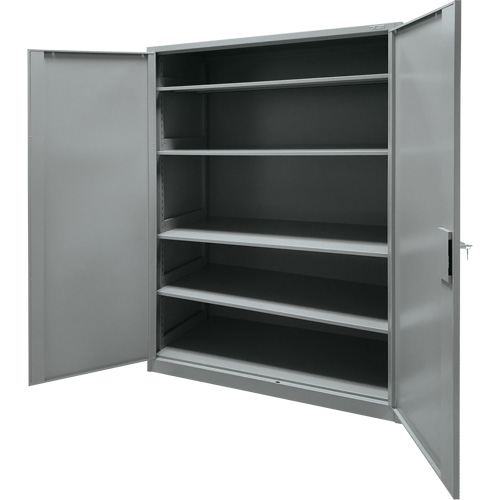 Storage Cabinet, Steel, 4 Shelves, 78" H x 48" W x 24" D, Grey Rock Safety Industrial Ltd