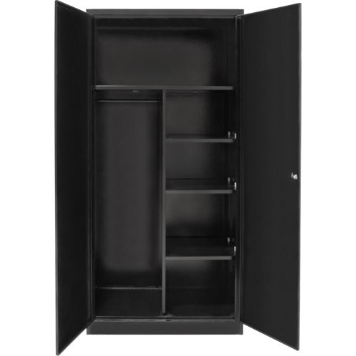 Armoire de rangement combin&eacute;e, 36" la x 18" p x 72" h, Noir Rock Safety Industrial Ltd