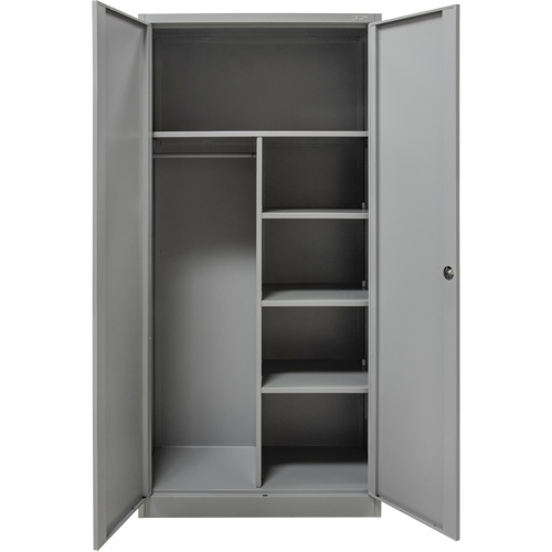Combination Storage Cabinet, 36" W x 18" D x 72" H, Grey Rock Safety Industrial Ltd
