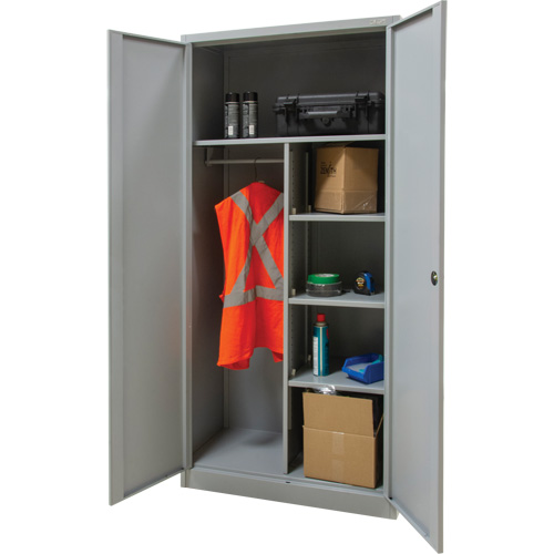 Combination Storage Cabinet, 36" W x 18" D x 72" H, Grey Rock Safety Industrial Ltd