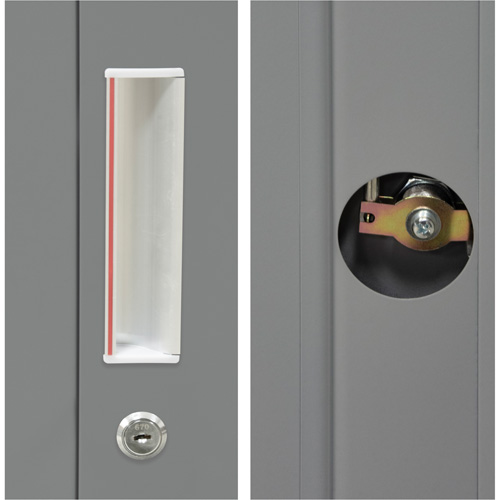 Armoires de rangement Hi-Boy, Acier, 4 Tablettes, 72" h x 36" la x 18" P, Gris Rock Safety Industrial Ltd