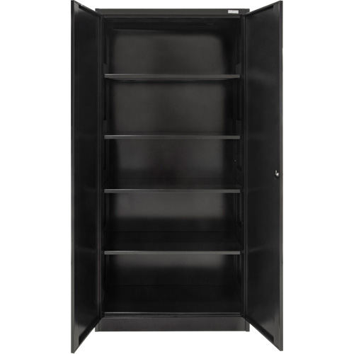 Armoire de rangement Hi-Boy, Acier, 4 Tablettes, 72" h x 36" la x 18" P, Noir Rock Safety Industrial Ltd