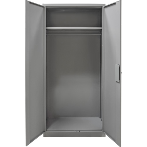 Armoire garde-robe, Acier, 36" la x 18" p x 72" h, Gris Rock Safety Industrial Ltd