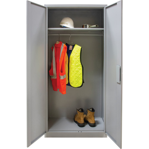 Armoire garde-robe, Acier, 36" la x 18" p x 72" h, Gris Rock Safety Industrial Ltd