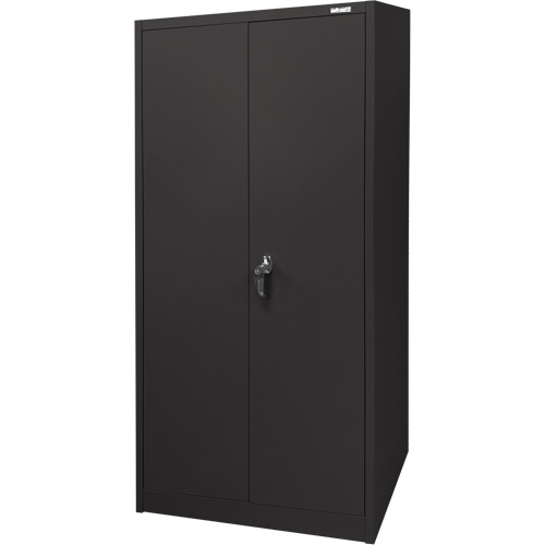 Armoire d'entreposage, Acier, 4 Tablettes, 66" h x 30" la x 15" P, Noir Rock Safety Industrial Ltd