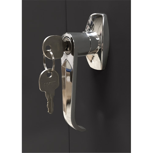 Armoire d'entreposage, Acier, 4 Tablettes, 66" h x 30" la x 15" P, Noir Rock Safety Industrial Ltd