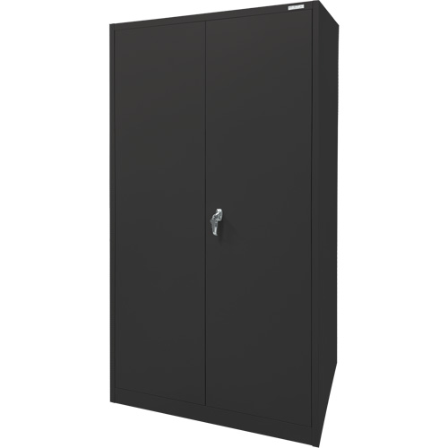 Armoire d'entreposage, Acier, 4 Tablettes, 78" h x 36" la x 24" P, Noir Rock Safety Industrial Ltd