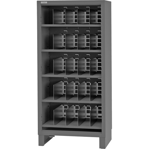 Armoire robuste &agrave; façade ouverte avec s&eacute;parateurs, Acier, 0 tiroirs, 36" x 24" x 78", Gris Rock Safety Industrial Ltd