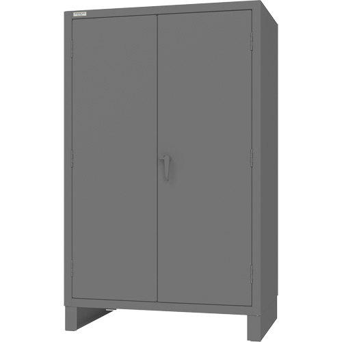 Armoire avec portes encastr&eacute;es en panneau perfor&eacute;, Acier, 4 Tablettes, 78" h x 48" la x 30" P, Gris Rock Safety Industrial Ltd