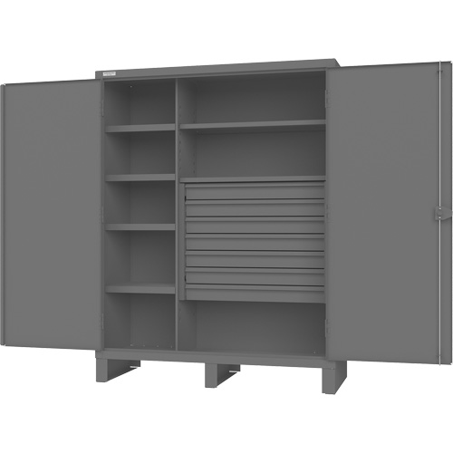 Armoire &agrave; portes encastr&eacute;es standards, Acier, 60" la x 24" p x 78" h, Gris Rock Safety Industrial Ltd