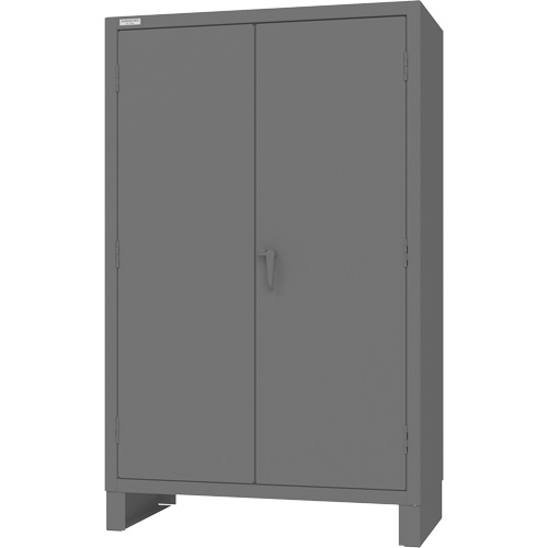 Armoire avec barre de suspension et portes encastr&eacute;es standards, Acier, 78" h x 48" la x 24" P, Gris Rock Safety Industrial Ltd