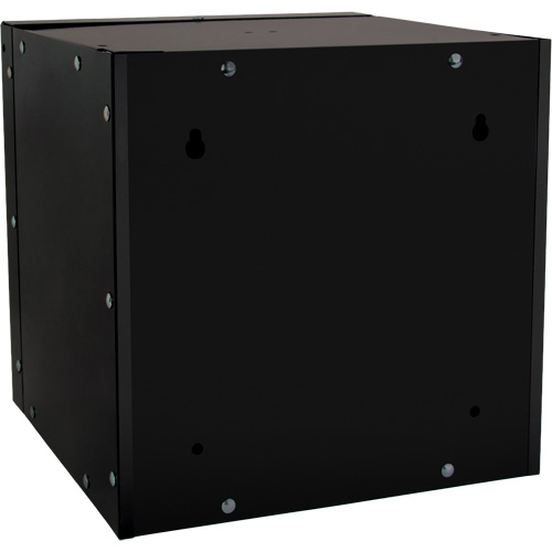 Casier cubique empilable, 12" x 12" x 12", Acier, Noir, D&eacute;mont&eacute; Rock Safety Industrial Ltd