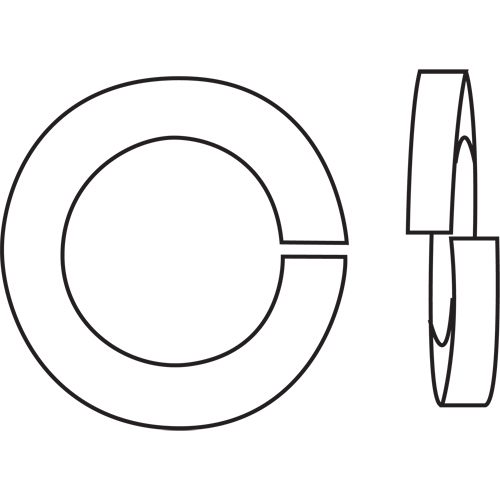 Rondelle d'arr&ecirc;t fendue, 1/2", Zinc jaune Rock Safety Industrial Ltd