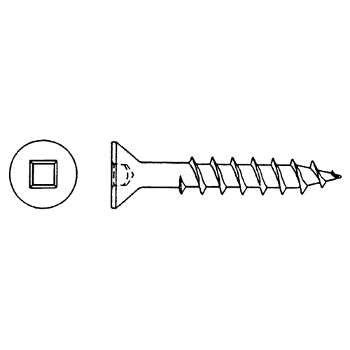 Flat Head Wood Screws , #6 x 1-3/4" L, Zinc Plated Rock Safety Industrial Ltd
