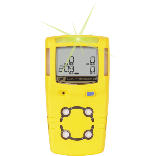 D&eacute;tecteur multi-gaz MicroClip X3 BW, 2 Gaz, O2 - H2S Rock Safety Industrial Ltd