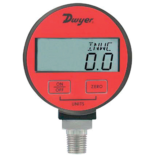 Manom&egrave;tre,  2-31/50", 30 psi, Fixation inf&eacute;rieure, Num&eacute;rique Rock Safety Industrial Ltd