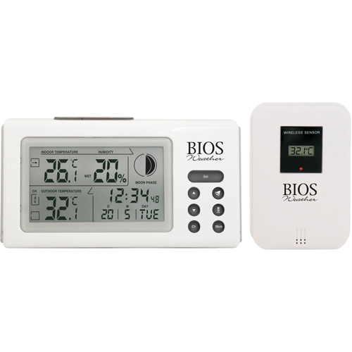 Thermom&egrave;tres int&eacute;rieurs/ext&eacute;rieurs avec horloge, Contact, Num&eacute;rique, 32 &agrave; 122°F (0 to 50°C) Rock Safety Industrial Ltd