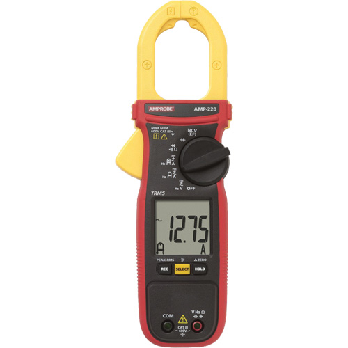 Multim&egrave;tre TRMS avec pince AMP-220, Tension c.a./c.c., Courant c.a./c.c. Rock Safety Industrial Ltd