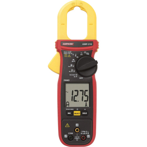 Multim&egrave;tre &agrave; pince TRMS pour entretien de moteur AMP-310, Tension c.a./c.c., Courant c.a. Rock Safety Industrial Ltd