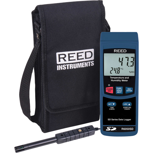 Thermo-hygrom&egrave;tre avec enregistreur de donn&eacute;es, 5% - 95% HR, 32° - 122° F (0° - 50°C) Rock Safety Industrial Ltd