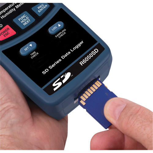Thermo-hygrom&egrave;tre avec enregistreur de donn&eacute;es, 5% - 95% HR, 32° - 122° F (0° - 50°C) Rock Safety Industrial Ltd