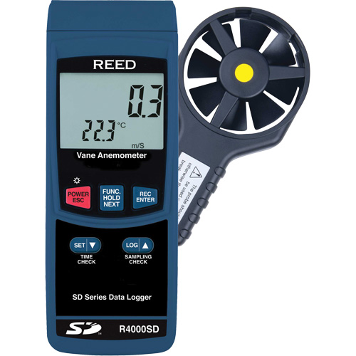 Thermo-Anemometer, Data Logging, 0.4 - 30 m/sec Air Velocity Range Rock Safety Industrial Ltd