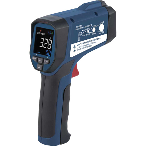 Thermom&egrave;tre &agrave; infrarouge avec certificat de calibration, -26°- 2282° F (-32° - 1250° C), 50:1, &eacute;missivit&eacute; Ajustable Rock Safety Industrial Ltd