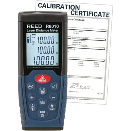 Laser Distance Meter with Calibration Certificate, 1.92" - 328' (5 cm - 100 m) Range, Digital (Electronic) Rock Safety Industrial Ltd