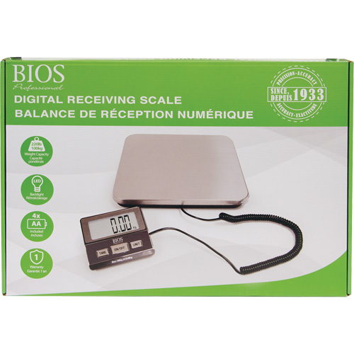 Balance de r&eacute;ception num&eacute;rique, Capacit&eacute; 220 lb, Graduations 1 lb Rock Safety Industrial Ltd