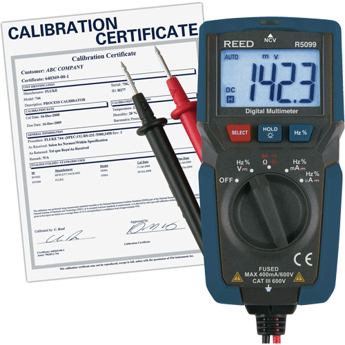 Multim&egrave;tre compact avec mesure de tension sans contact et certificat de calibration, Tension c.a./c.c., Courant c.a./c.c. Rock Safety Industrial Ltd