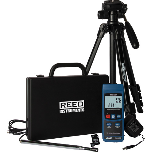 Hot Wire Thermo-Anemometer Kit, Data Logging, 0.4 - 30 m/sec Air Velocity Range Rock Safety Industrial Ltd