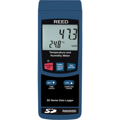 Thermo-hygrom&egrave;tre &agrave; enregistrement de donn&eacute;es avec certificat de calibration, 5% - 95% HR, 32° - 122° F (0° - 50°C) Rock Safety Industrial Ltd