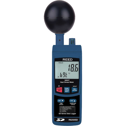 Compteur de stress thermique &agrave; enregistrement de donn&eacute;es avec certificat de calibration Rock Safety Industrial Ltd