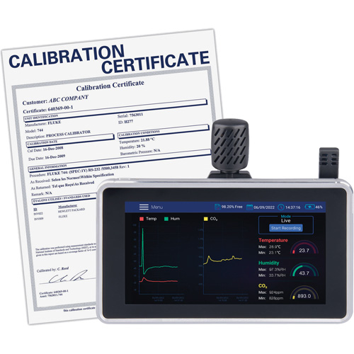 Analyseur de la qualit&eacute; de l'air avec support mural/de bureau et certificat de calibration Rock Safety Industrial Ltd